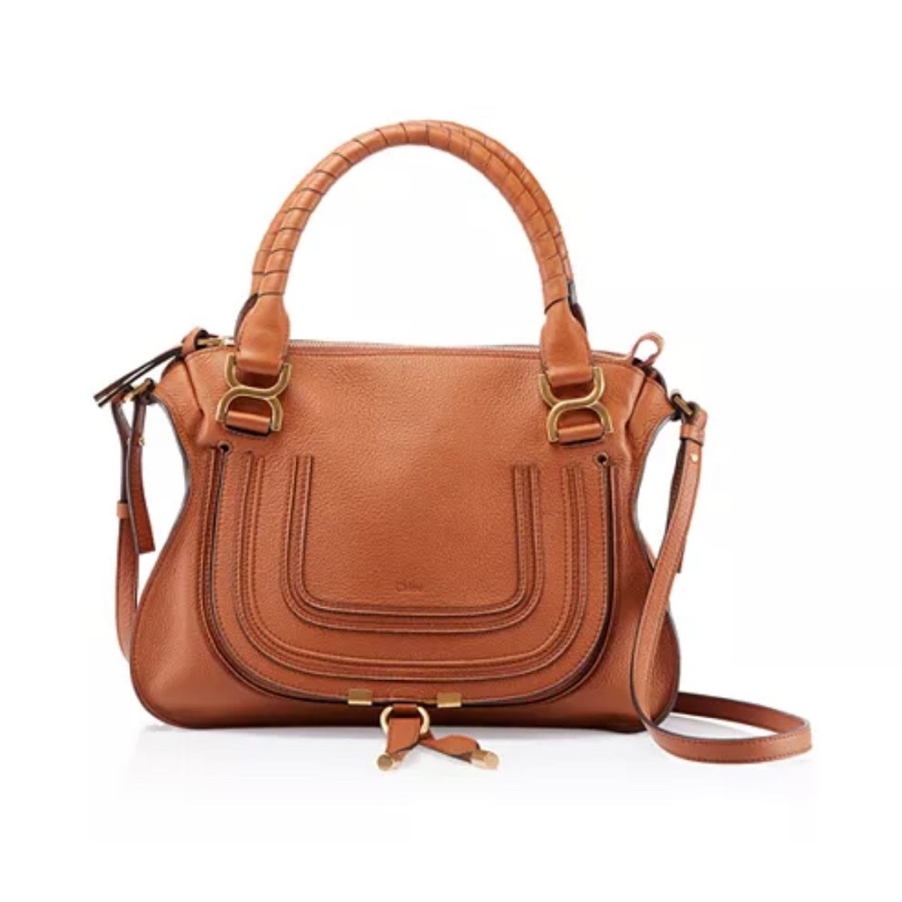 Chloe Marcie Medium Satchel Tan Calfskin